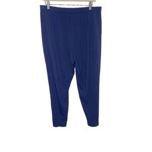 Eileen Fisher navy blue pants EUC casual knit